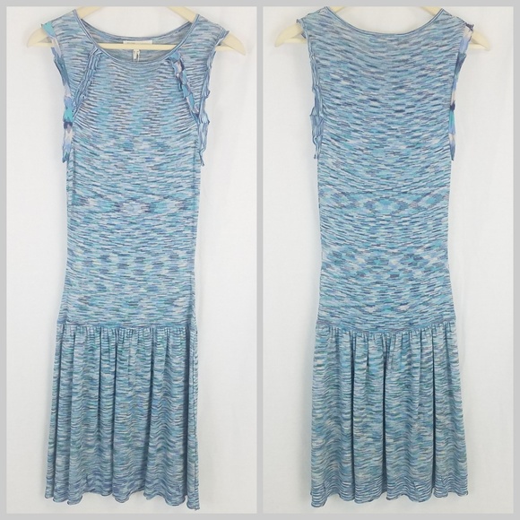Maje Blue Stretchy Mandala Dress NWT - Picture 2 of 7